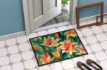 Lilies in Watercolor Doormat Front Door Mat Indoor Outdoor Rugs for Entryway, Non Slip Washable Low Pile, 24H X 36W