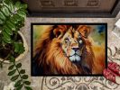 Lion Doormat Front Door Mat Indoor Outdoor Rugs for Entryway, Non Slip Washable Low Pile, 24H X 36W