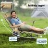 Camping Lounge Chair with Detachable Footrest Adjustable Backrest