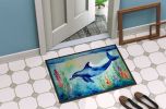 Dolphin Doormat Front Door Mat Indoor Outdoor Rugs for Entryway, Non Slip Washable Low Pile, 24H X 36W