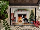 Karelian Bear Dog Cozy Christmas Doormat Front Door Mat Indoor Outdoor Rugs for Entryway, Non Slip Washable Low Pile, 24H X 36W