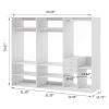 Livelylodge Modular Wardrobe Closet - Freestanding White Closet with Spacious Storage Shelves and Hanging Rods 70.86"W x 16.04"D x 70.86"H