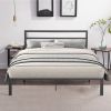 Queen Size Metal Bed Frame with Headboard