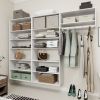 Livelylodge Modular Wardrobe Closet - Freestanding White Closet with Spacious Storage Shelves and Hanging Rods 70.86"W x 16.04"D x 70.86"H