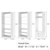 Livelylodge Modular Wardrobe Closet - Freestanding White Closet with Spacious Storage Shelves and Hanging Rods 70.86"W x 16.04"D x 70.86"H