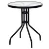 Garden Furniture Outdoor Patio Bistro 3 Pieces Set of Round Table and Folding Chairs