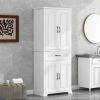 Bathroom Storage Cabinet with Doors and Drawer, Multiple Storage Space, Adjustable Shelf