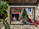 Irish Setter Cozy Christmas Doormat Front Door Mat Indoor Outdoor Rugs for Entryway, Non Slip Washable Low Pile, 24H X 36W