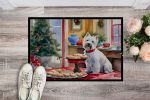 Westie Christmas Cookies Doormat Front Door Mat Indoor Outdoor Rugs for Entryway, Non Slip Washable Low Pile, 24H X 36W