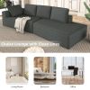 125" Stylish Chaise Lounge Modern Indoor Lounge Sofa Sleeper Sofa with Clean Lines for Living Room