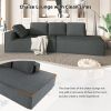 125" Stylish Chaise Lounge Modern Indoor Lounge Sofa Sleeper Sofa with Clean Lines for Living Room