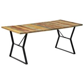 vidaXL Dining Table 70.9"x35.4"x29.9" Solid Reclaimed Wood (Option: as picture)